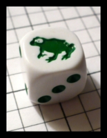 Dice : Dice - 6D - Koplow Green and White Frog Gen Con Aug 2009